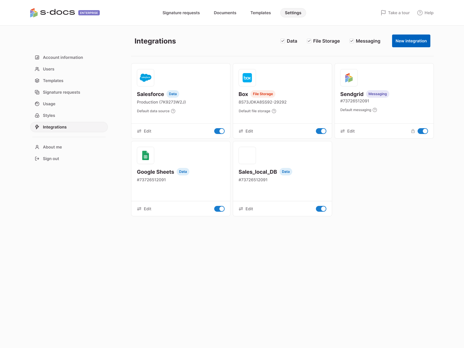 S-Docs connected to CRM data